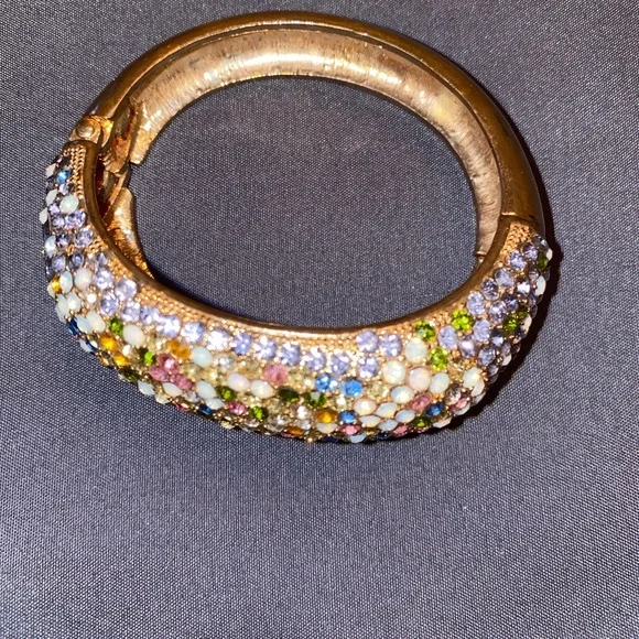 Vintage!!!!!Elegant Multicolor Gemstone Gold Bracelet - Picture 1 of 3